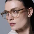 BEIGE OPTICAL EYEWEAR FRAME MEN WOMEN UNISEX