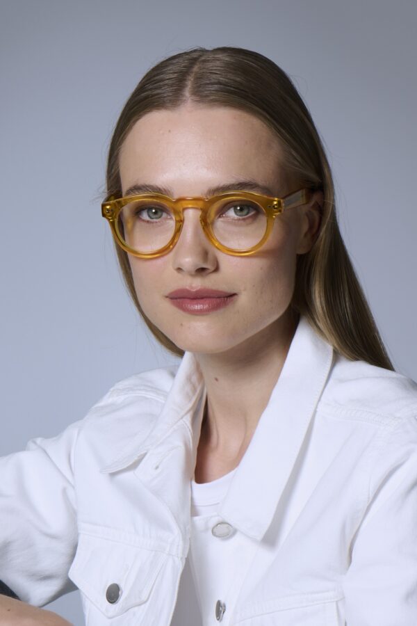 MEN WOMEN UNISEX YELLOW OPTICAL EYEWEAR FRAME