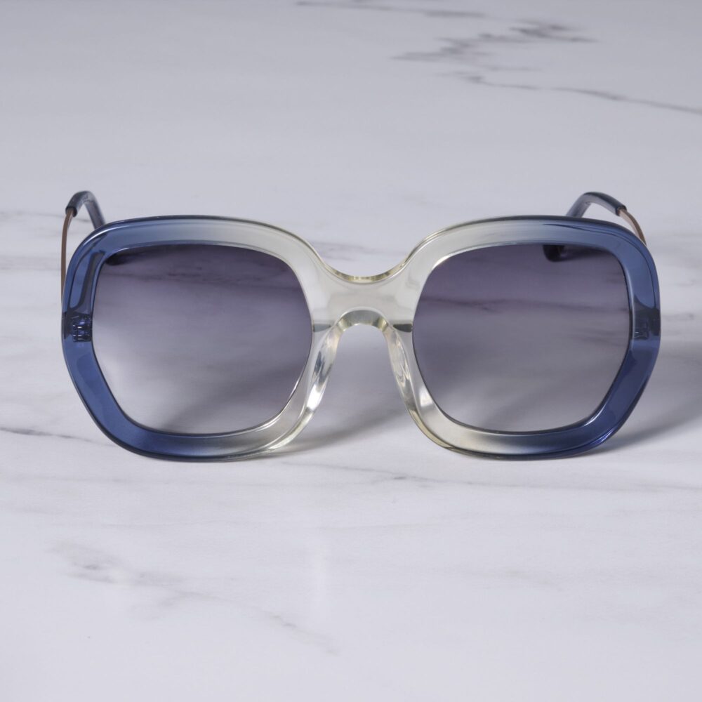SUNGLASSES WOMEN BLUE OVERSIZED DESIGNER